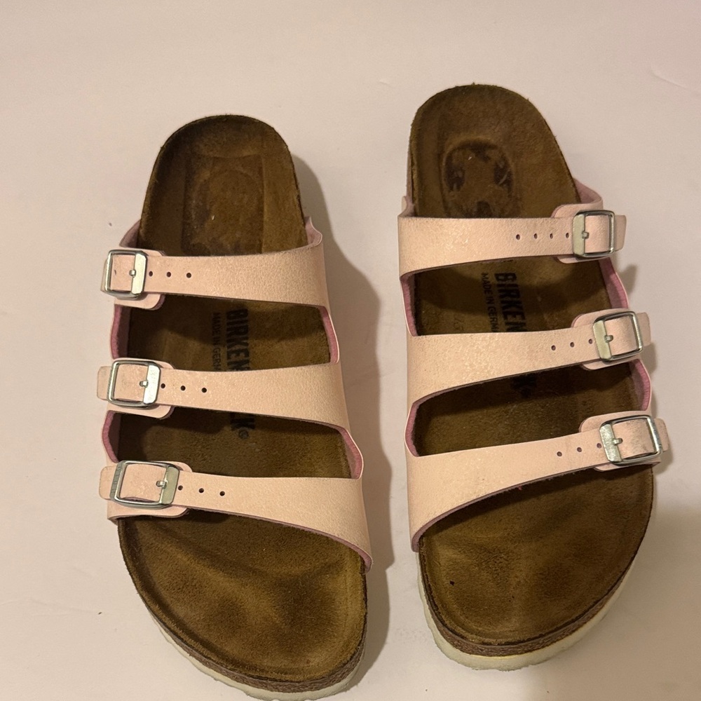 Birkenstock Light Pink Triple Strap Sandals